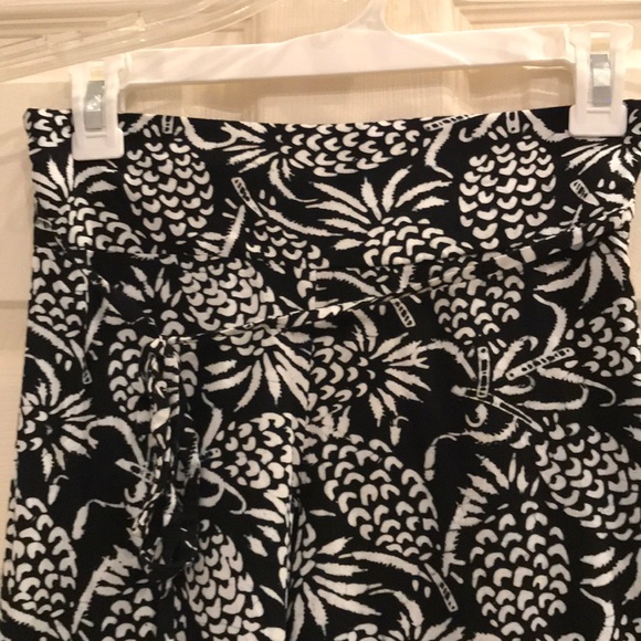 Pineapple Printed Palazzo Pants SZ M - Picture 2 of 3